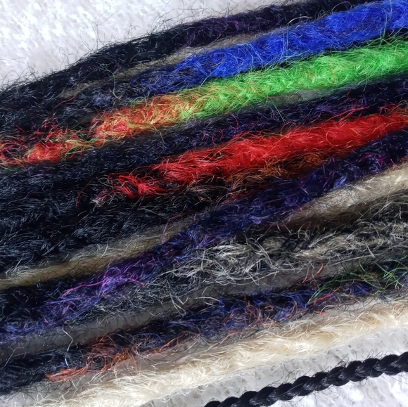 Black colorful rainbow ombre Loc extensions - Picture 10 of 10